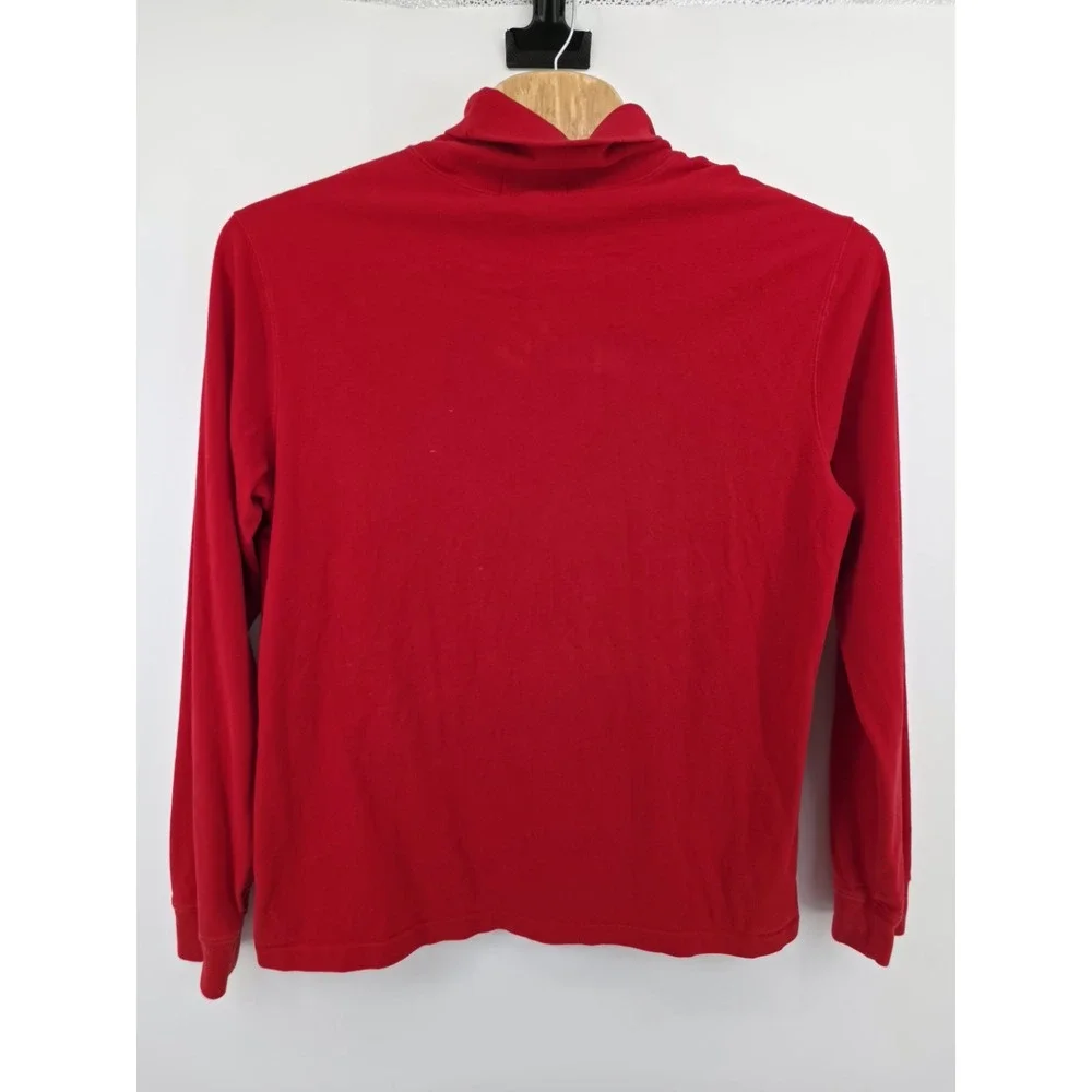 Polo Ralph Lauren Mens XXL Red Cotton Turtleneck Long Sleeve Pony Logo Sweater